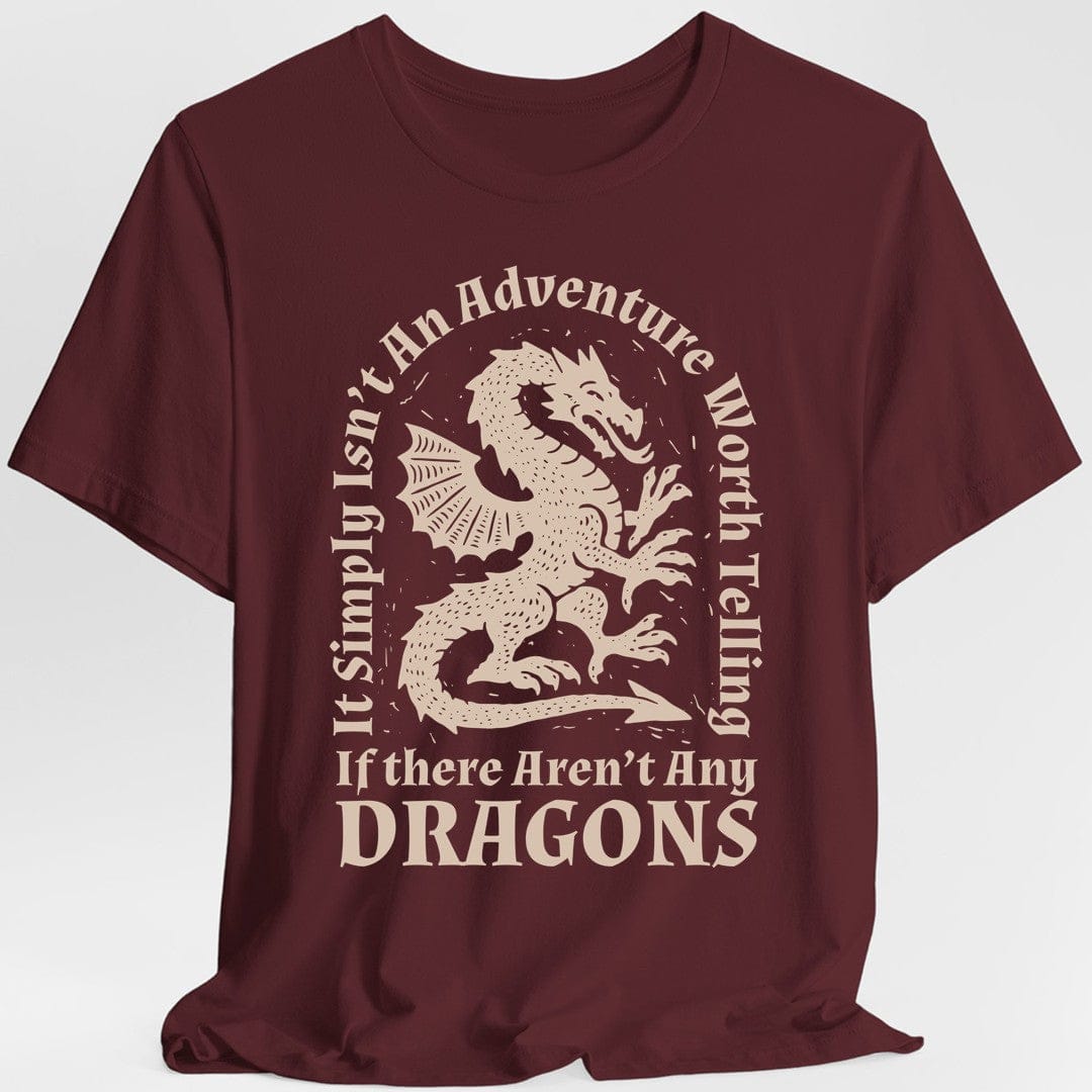 Printify T-Shirt Maroon / S Dragon Quote T-Shirt
