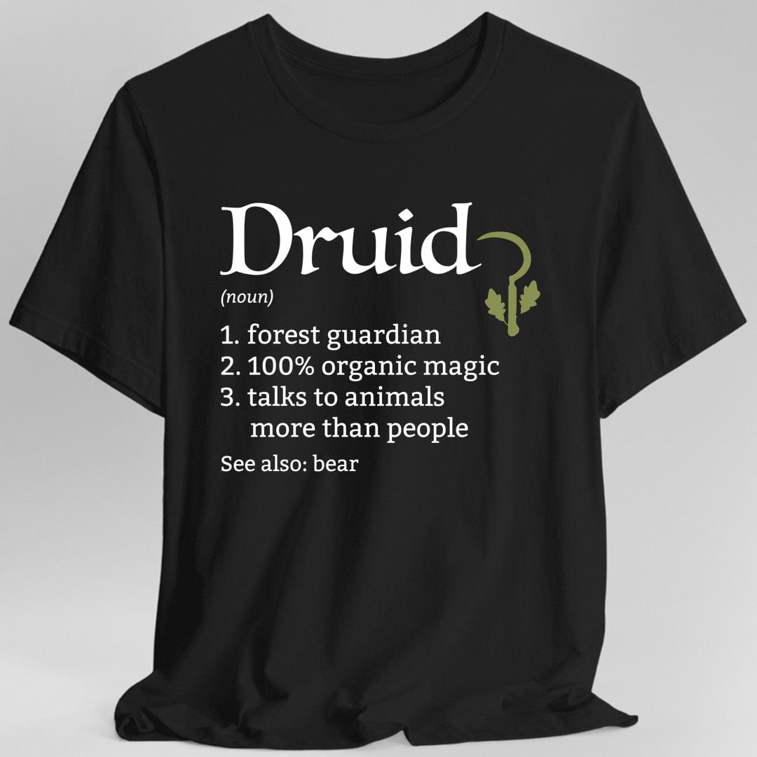 Printify T-Shirt Black / S Druid Class Definition D&D T-Shirt