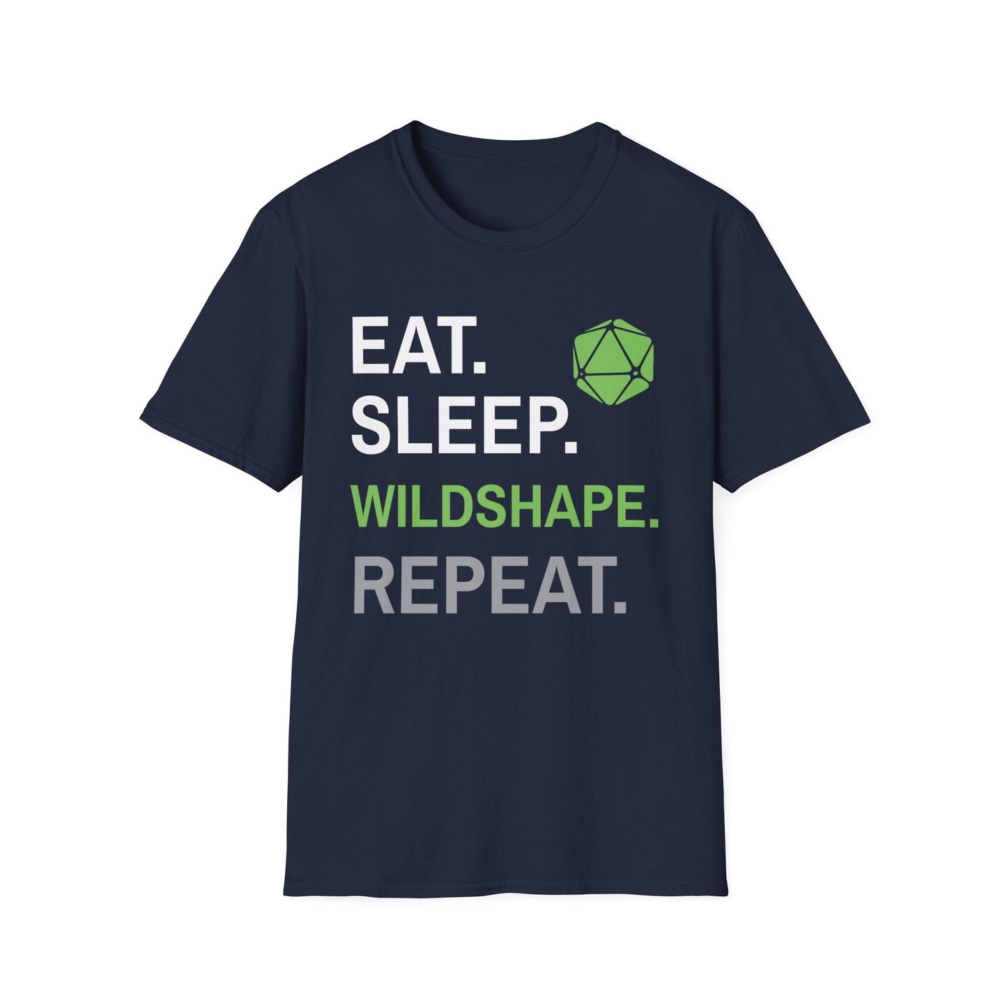 Printify T-Shirt Navy / S Druid Class T-Shirt – 'Eat, Sleep, Wildshape, Repeat'