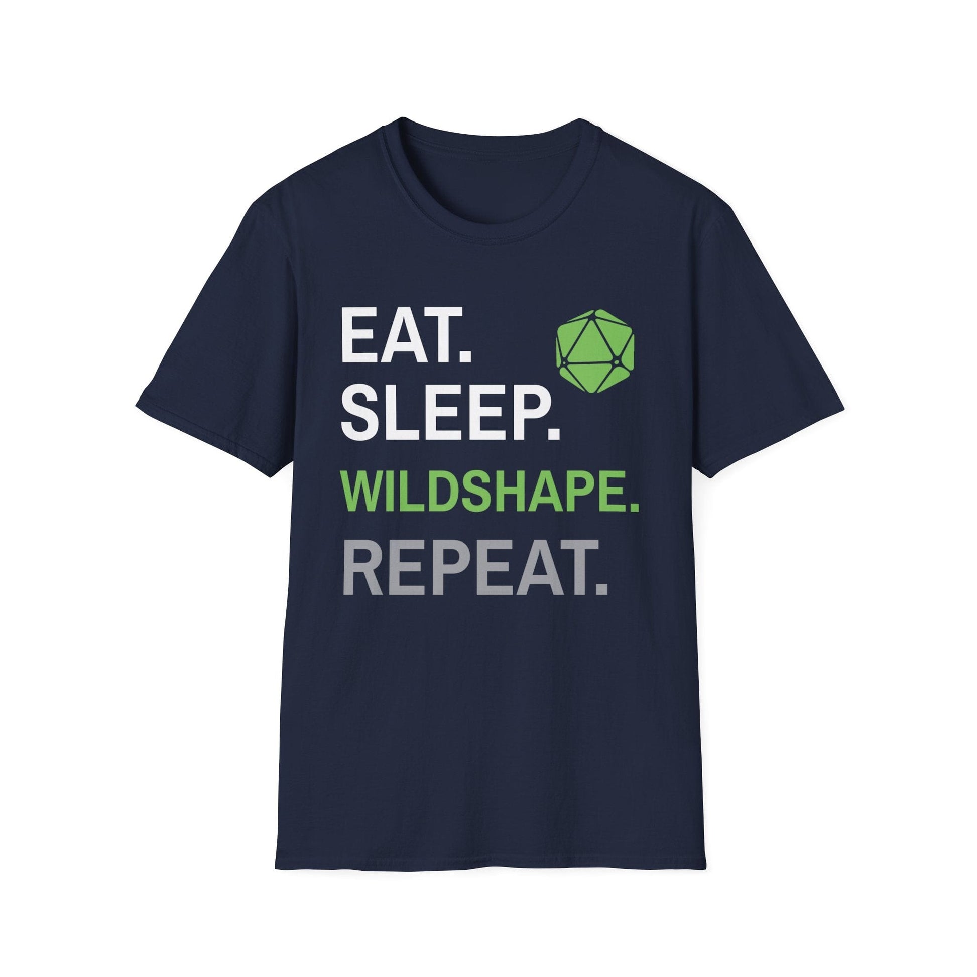 Printify T-Shirt Navy / S Druid Class T-Shirt – 'Eat, Sleep, Wildshape, Repeat'