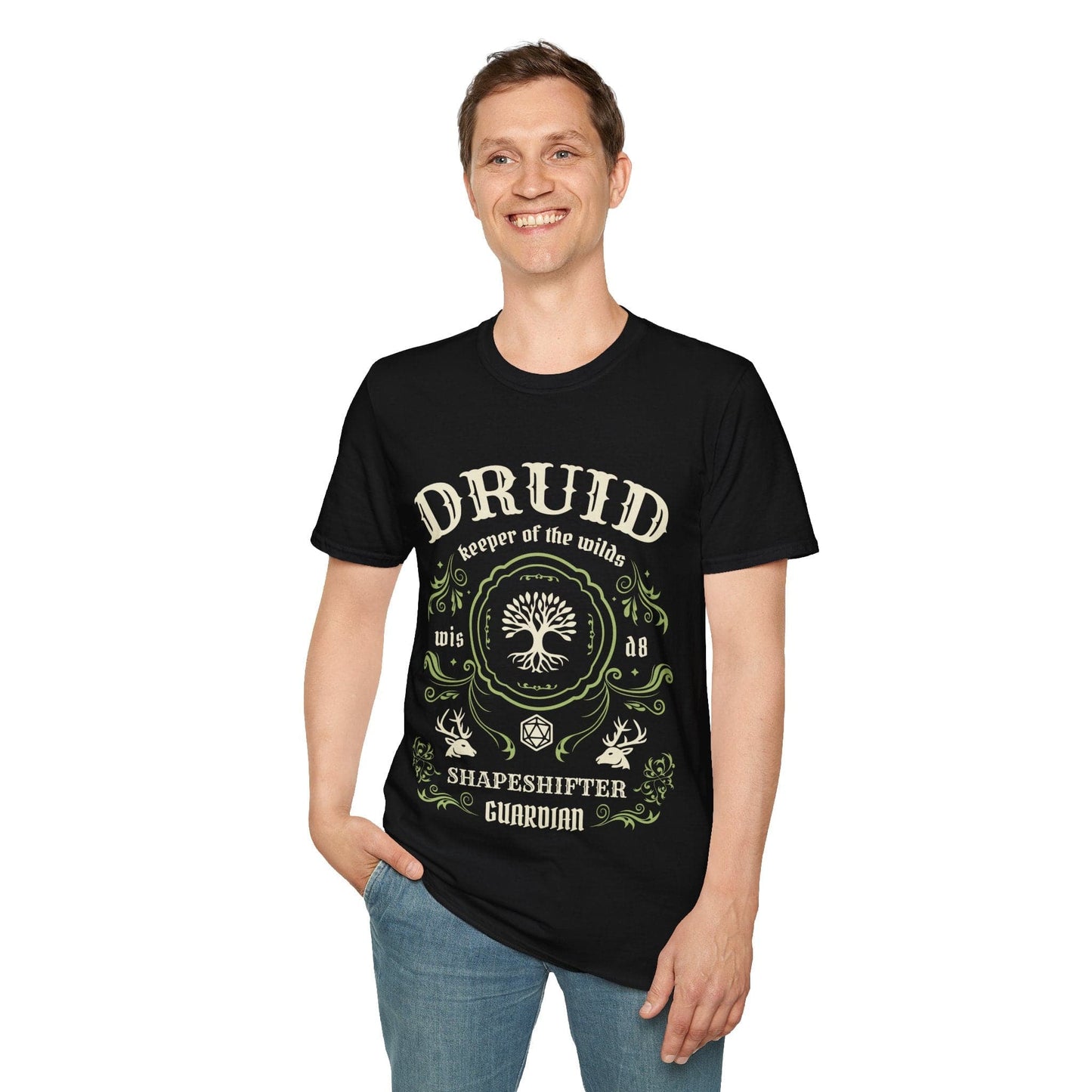 Printify T-Shirt Druid Class Vintage Label T-Shirt