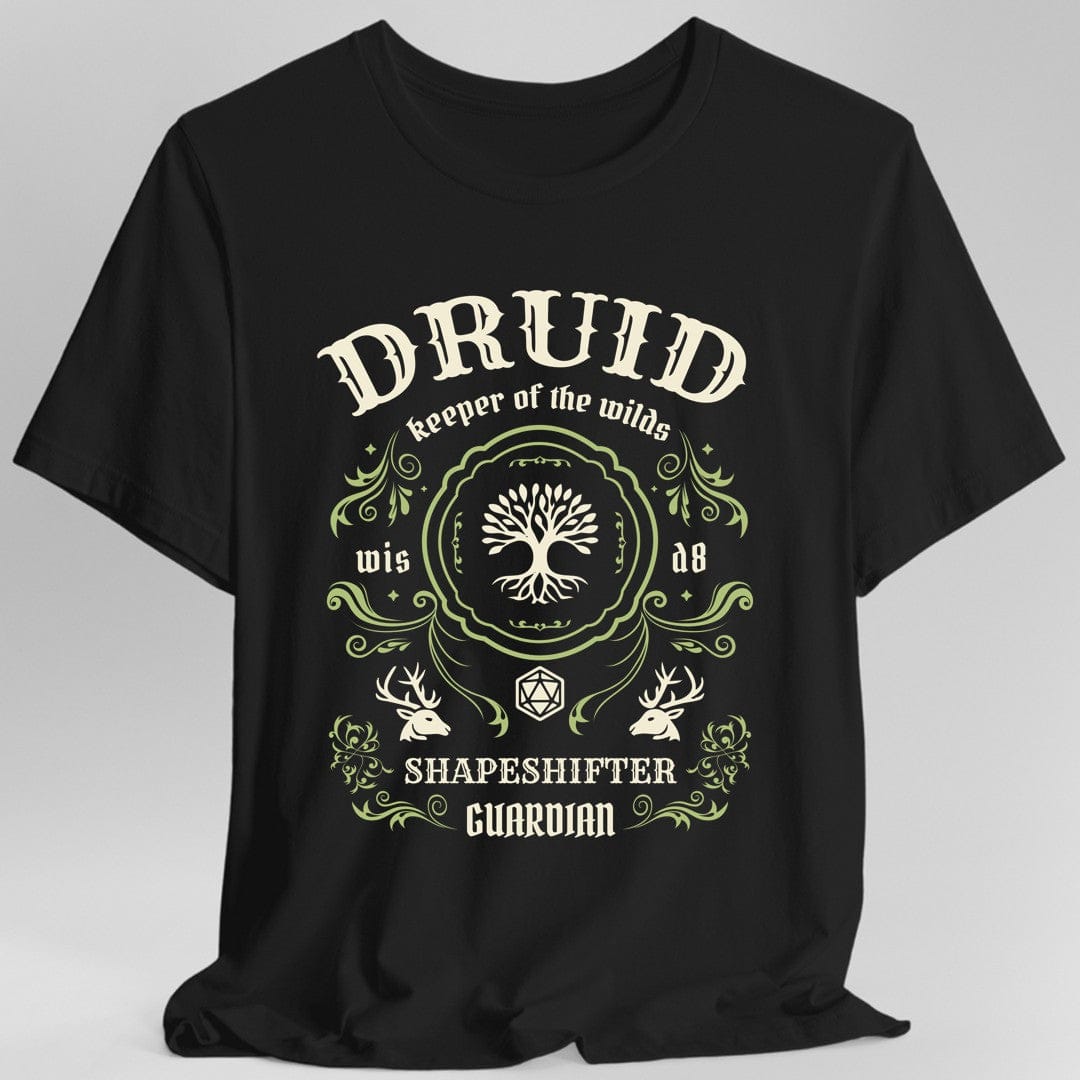 Printify T-Shirt Black / S Druid Class Vintage Label T-Shirt