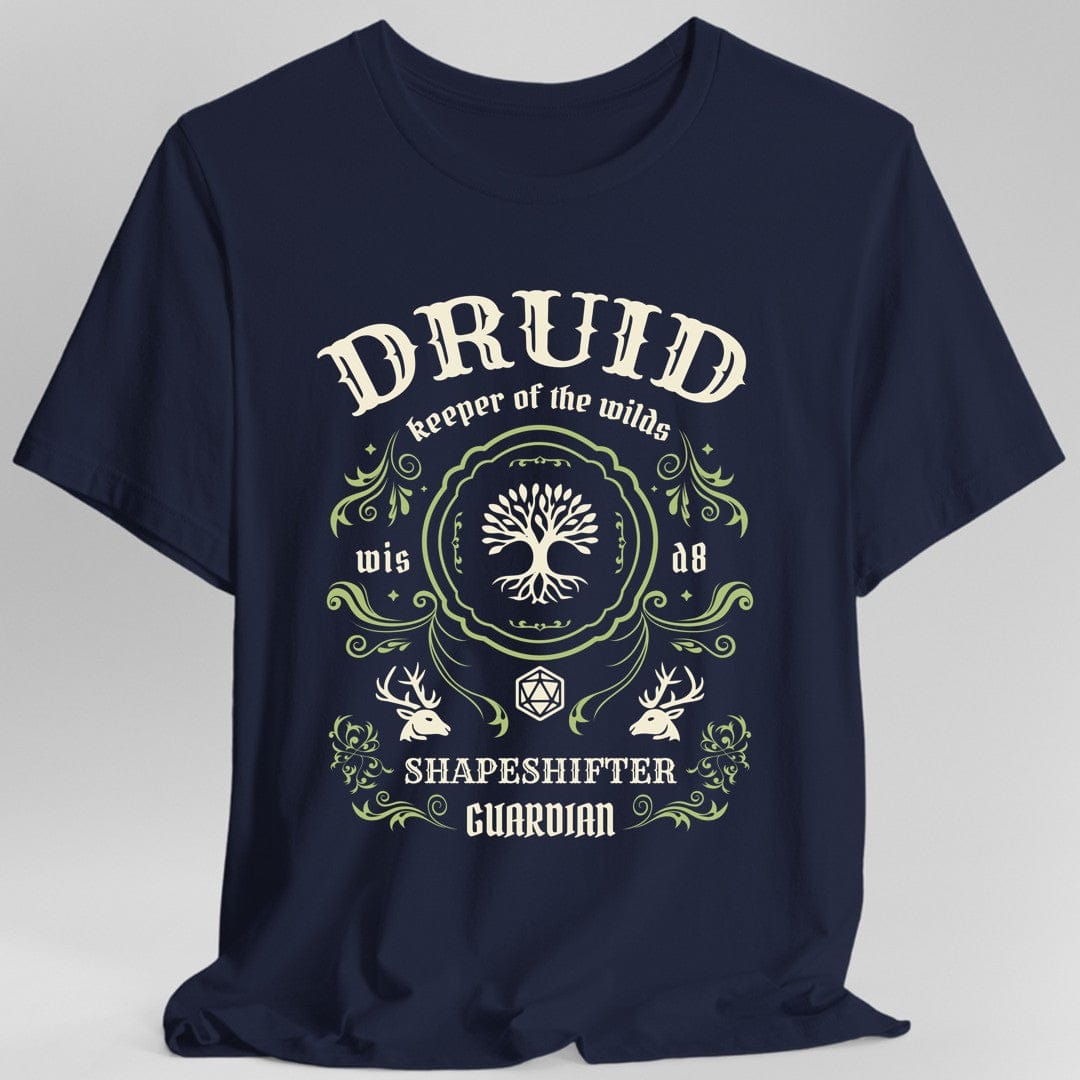 Printify T-Shirt Navy / S Druid Class Vintage Label T-Shirt