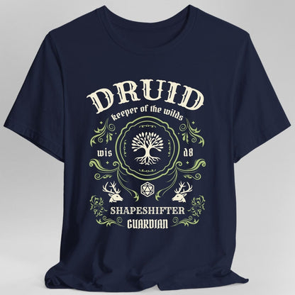 Printify T-Shirt Navy / S Druid Class Vintage Label T-Shirt