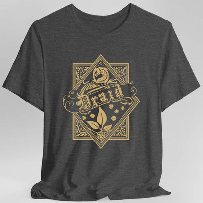 Printify T-Shirt Dark Heather Grey / S Druid D&D Class Emblem T-shirt