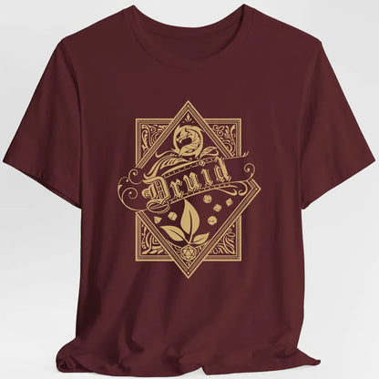 Printify T-Shirt Maroon / S Druid D&D Class Emblem T-shirt