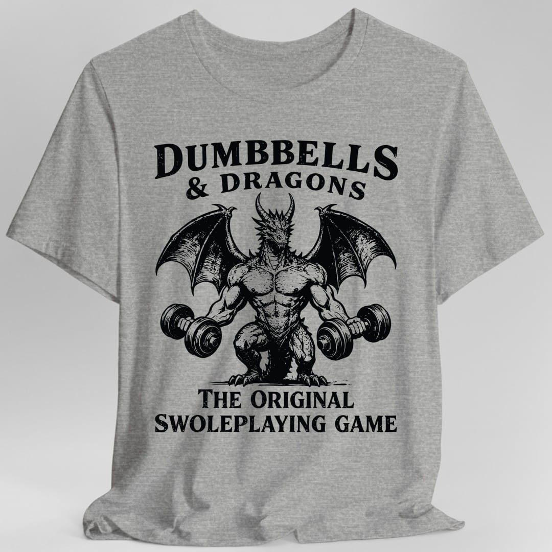 Printify T-Shirt Sport Grey / S Dumbbells and Dragons T-Shirt