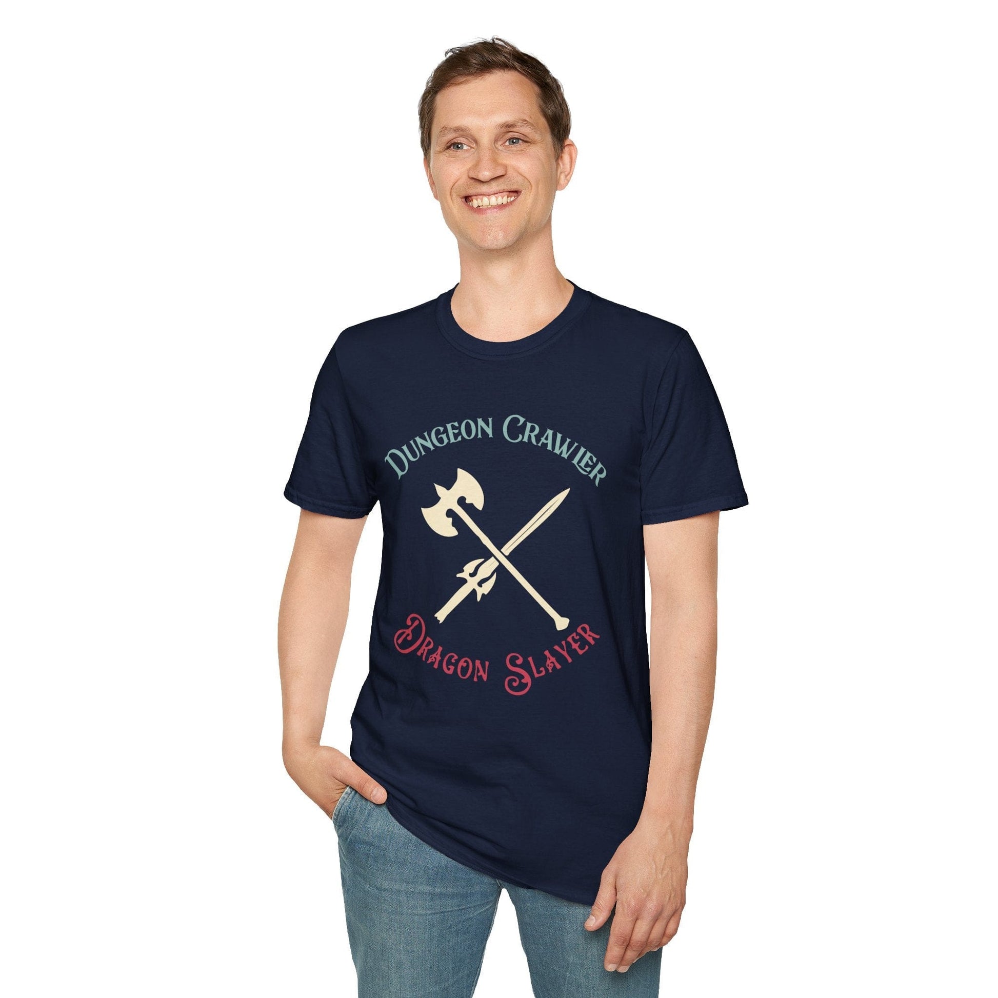 Printify T-Shirt Dungeon Crawler Dragon Slayer T-Shirt