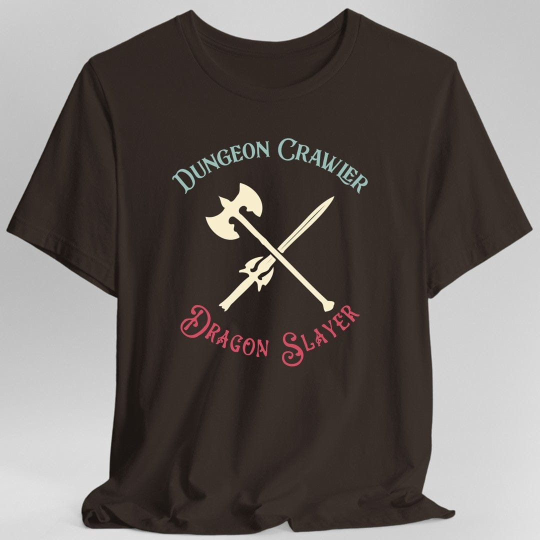 Printify T-Shirt Dark Chocolate / S Dungeon Crawler Dragon Slayer T-Shirt