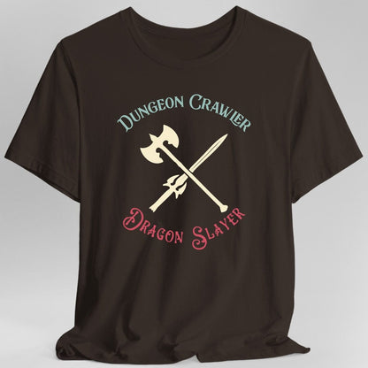 Printify T-Shirt Dark Chocolate / S Dungeon Crawler Dragon Slayer T-Shirt
