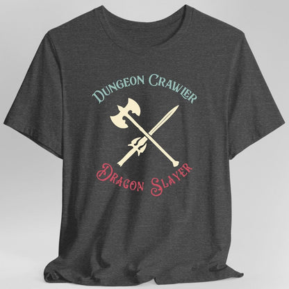 Printify T-Shirt Dark Heather / S Dungeon Crawler Dragon Slayer T-Shirt
