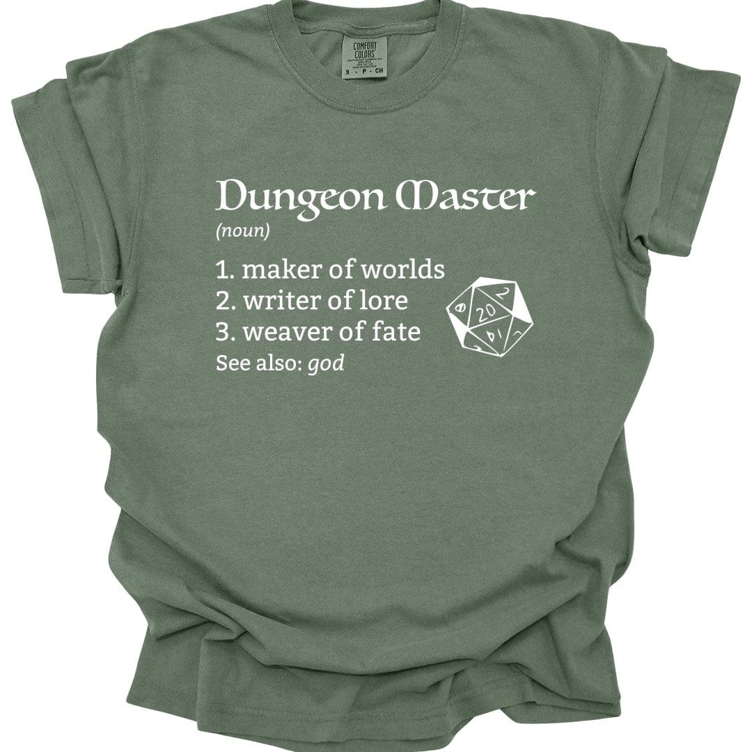 Printify T-Shirt Moss / S Dungeon Master Definition D&D T-Shirt - Comfort Colors