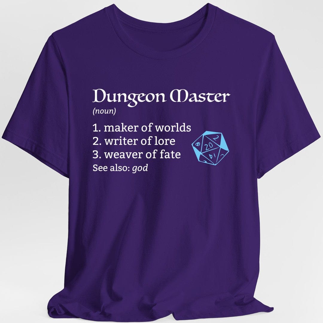 Printify T-Shirt Purple / S Dungeon Master Definition D&D T-Shirt