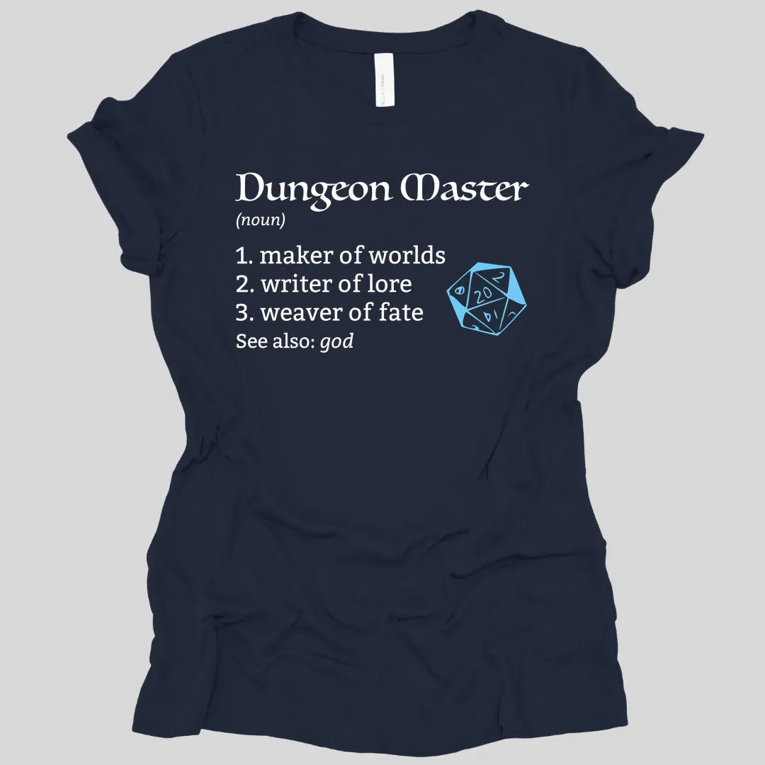 Printify T-Shirt Navy / S Dungeon Master Definition D&D Women's T-shirt