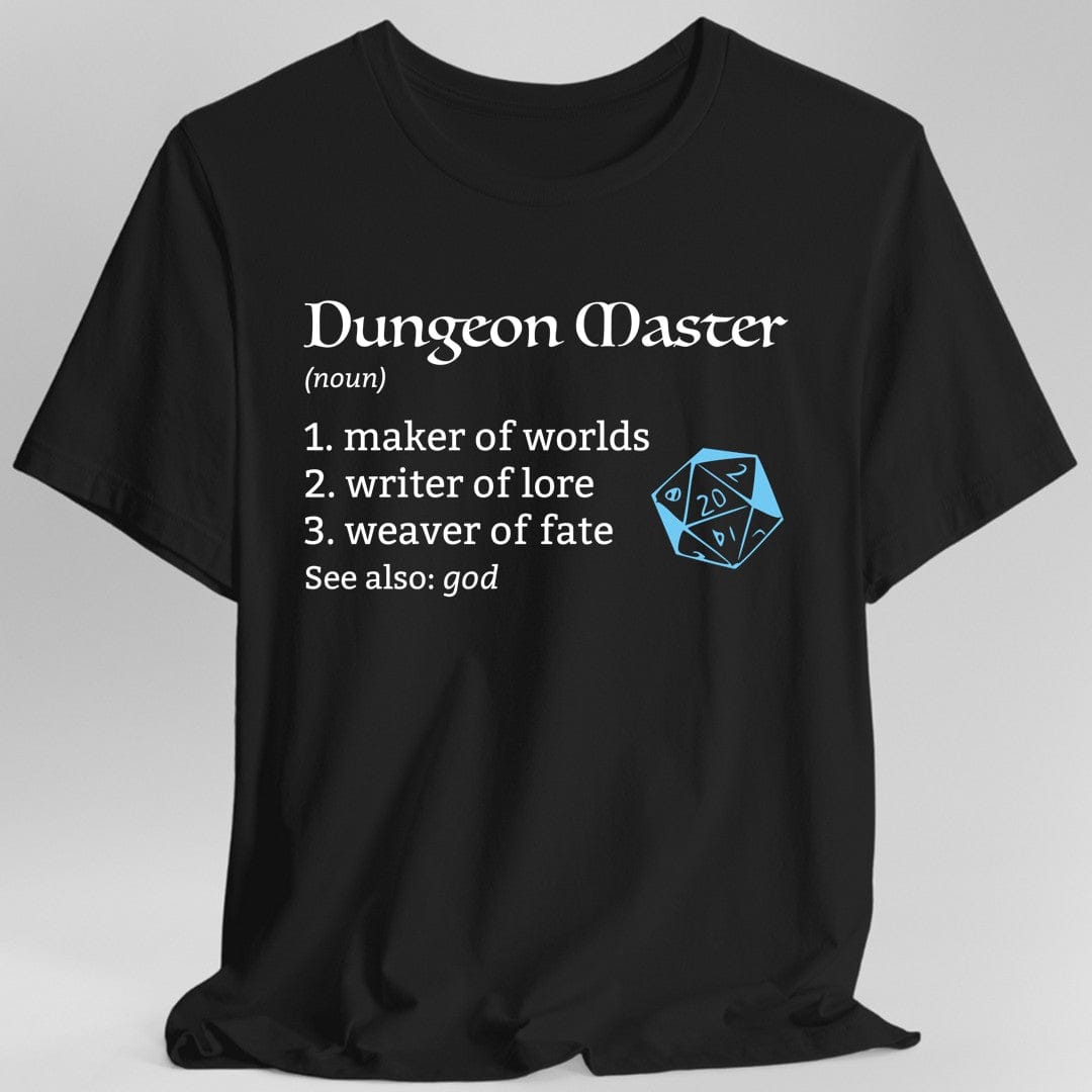 Printify T-Shirt Black / S Dungeon Master Definition T-Shirt – Funny DnD DM Definition Tee