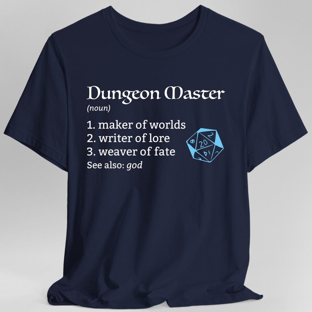Printify T-Shirt Navy / S Dungeon Master Definition T-Shirt – Funny DnD DM Definition Tee