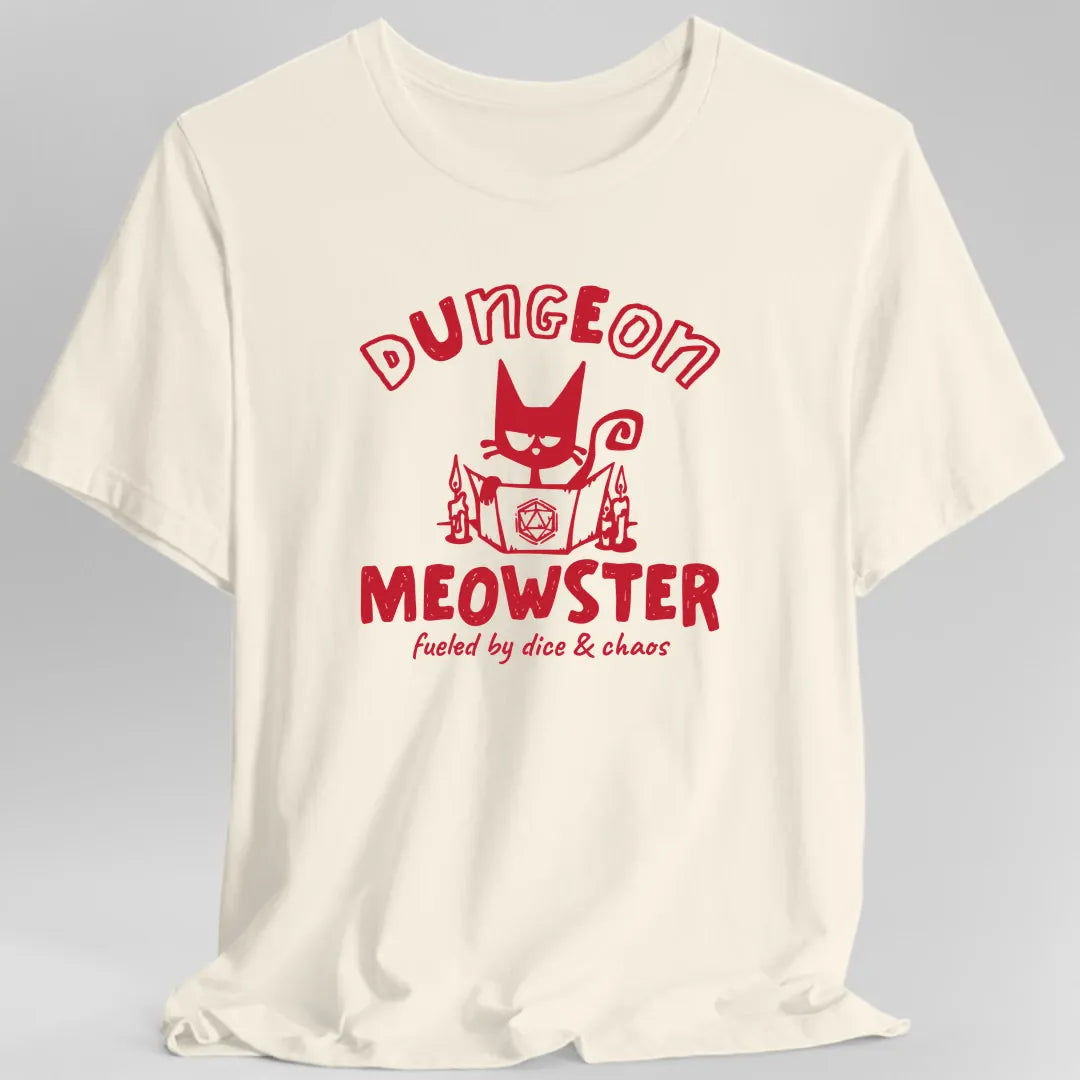 Printify T-Shirt Natural / S Dungeon Meowster Cat D&D T-Shirt
