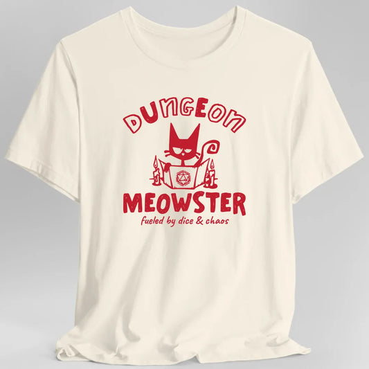 Printify T-Shirt Natural / S Dungeon Meowster Cat D&D T-Shirt