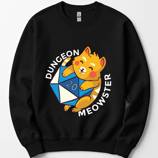Printify Sweatshirt Black / S Dungeon Meowster DM Sweatshirt