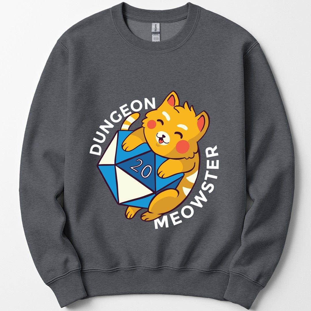 Printify Sweatshirt Dark Heather / S Dungeon Meowster DM Sweatshirt