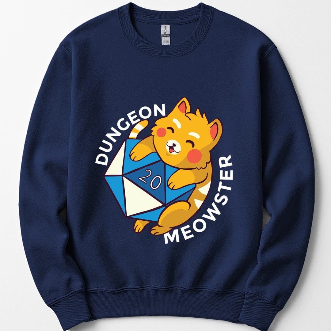 Printify Sweatshirt Navy / S Dungeon Meowster DM Sweatshirt