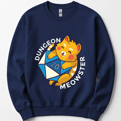 Printify Sweatshirt Navy / S Dungeon Meowster DM Sweatshirt