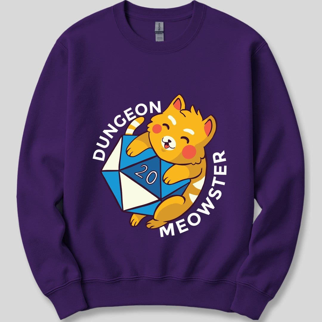 Printify Sweatshirt Purple / S Dungeon Meowster DM Sweatshirt