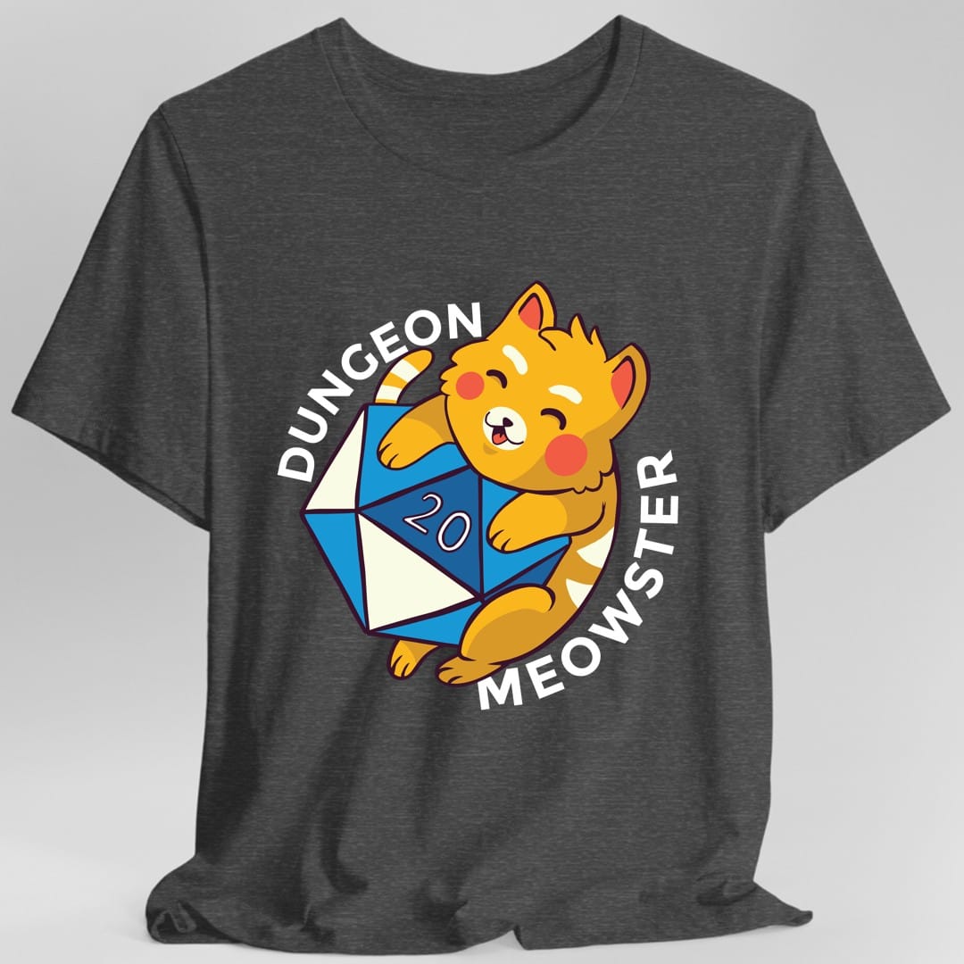 Printify T-Shirt Dark Heather / S Dungeon Meowster T-Shirt