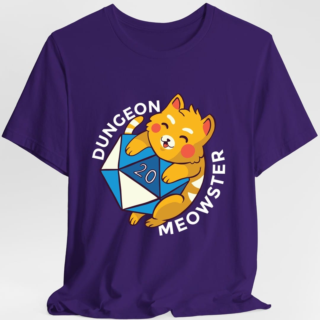 Printify T-Shirt Purple / S Dungeon Meowster T-Shirt