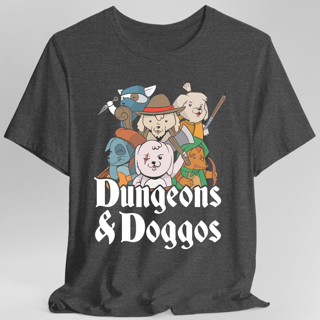 Printify T-Shirt Dark Heather / S Dungeons and Doggos Shirt