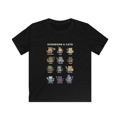 Printify Kids clothes Black / XS Dungeons & Cats Kids T-shirt