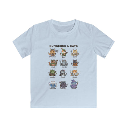 Printify Kids clothes Light Blue / XS Dungeons & Cats Kids T-shirt