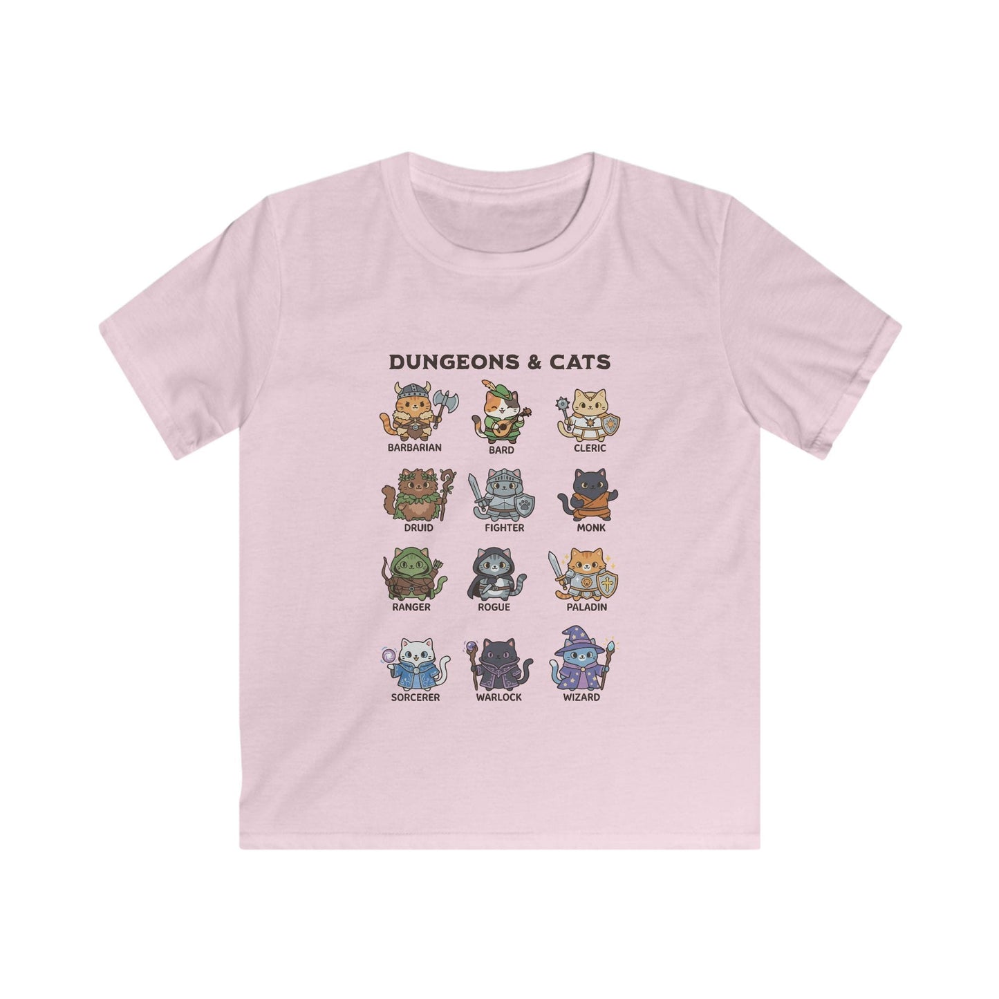 Printify Kids clothes Light Pink / XS Dungeons & Cats Kids T-shirt