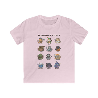Printify Kids clothes Light Pink / XS Dungeons & Cats Kids T-shirt
