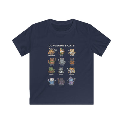 Printify Kids clothes Navy / XS Dungeons & Cats Kids T-shirt