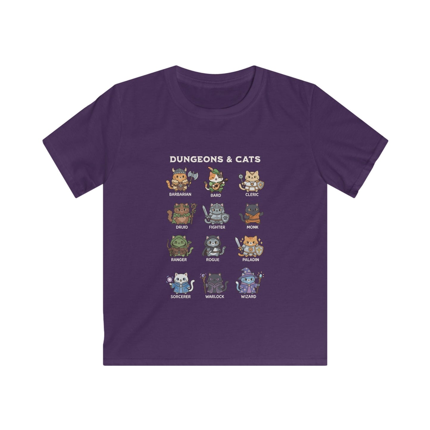 Printify Kids clothes Purple / XS Dungeons & Cats Kids T-shirt