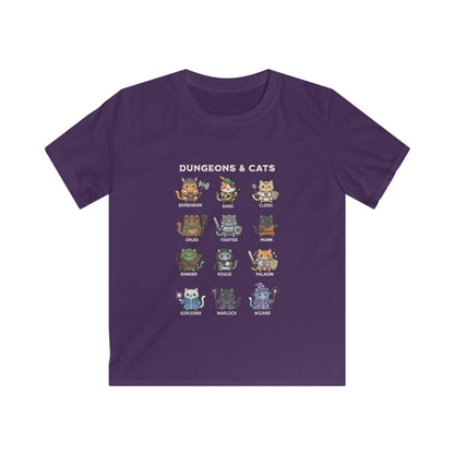 Printify Kids clothes Purple / XS Dungeons & Cats Kids T-shirt