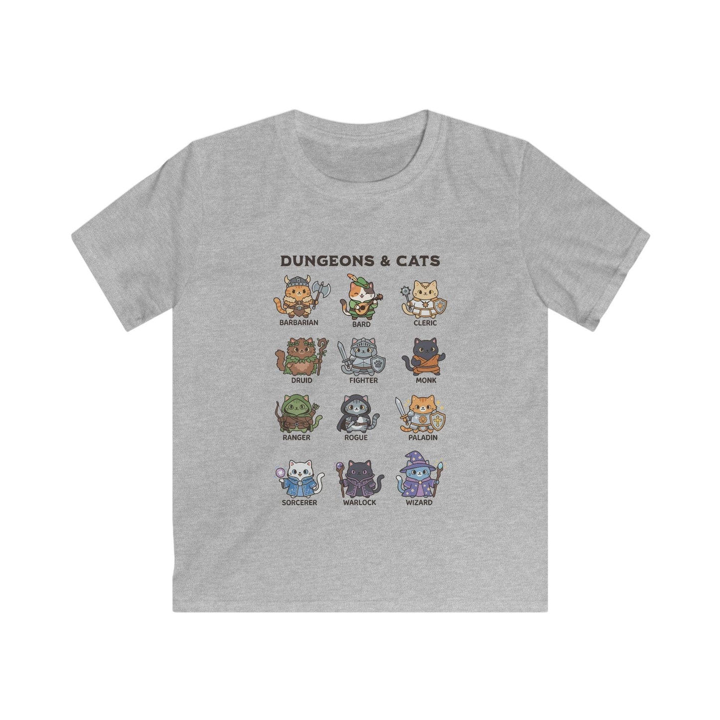 Printify Kids clothes Sport Grey / XS Dungeons & Cats Kids T-shirt