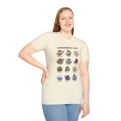 Printify T-Shirt Dungeons & Cats T-shirt