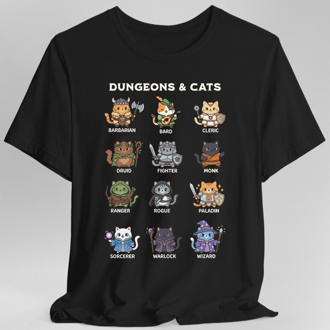 Printify T-Shirt Black / S Dungeons & Cats T-shirt
