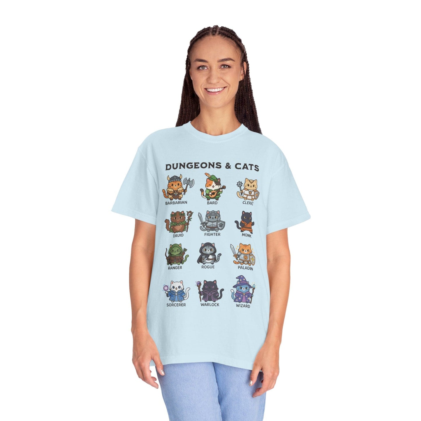 Printify T-Shirt Dungeons & Cats T-shirt - Comfort Colors