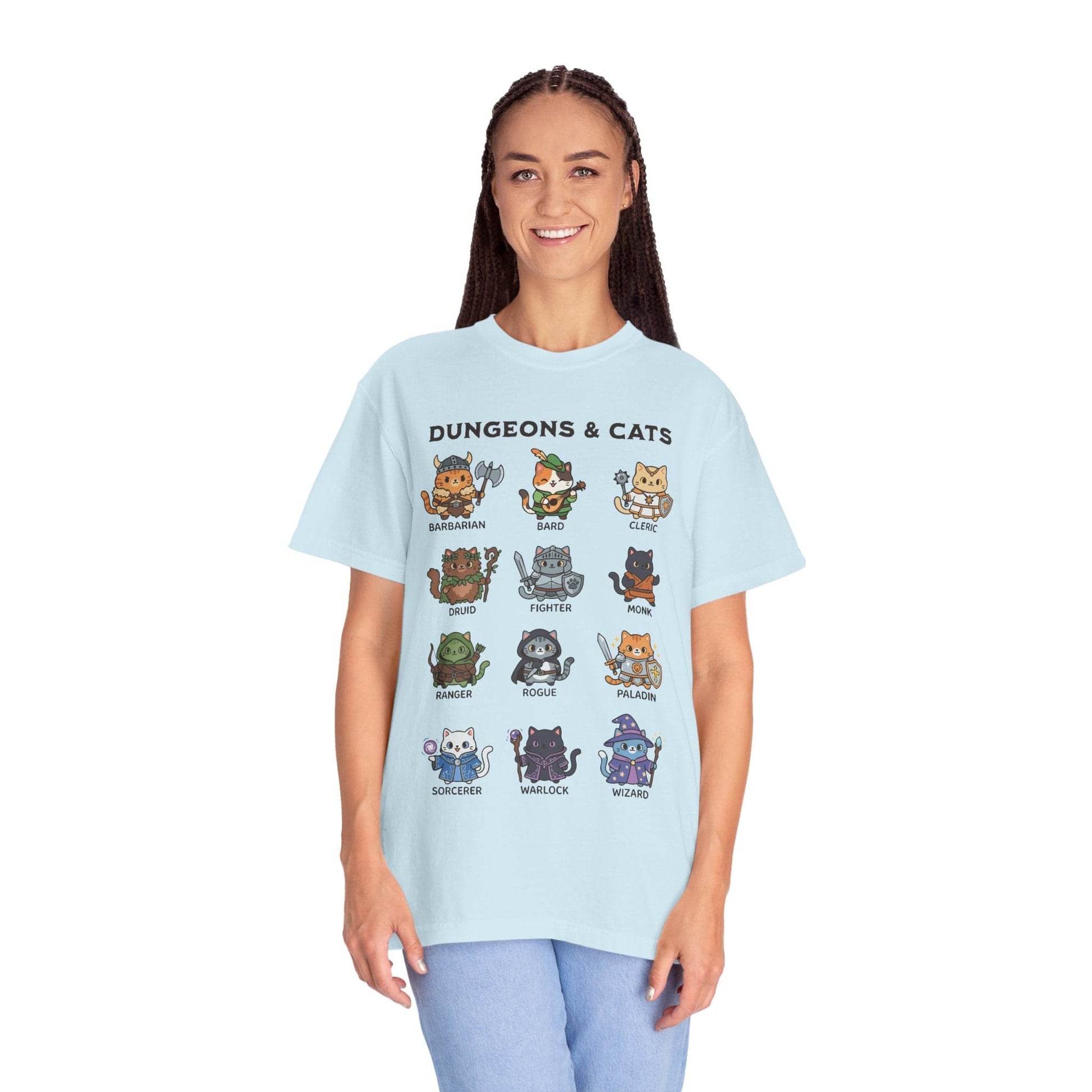 Printify T-Shirt Dungeons & Cats T-shirt - Comfort Colors