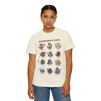 Printify T-Shirt Dungeons & Cats T-shirt - Comfort Colors