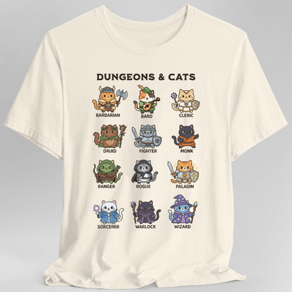 Printify T-Shirt Natural / S Dungeons & Cats T-shirt