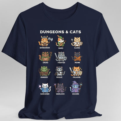 Printify T-Shirt Navy / S Dungeons & Cats T-shirt