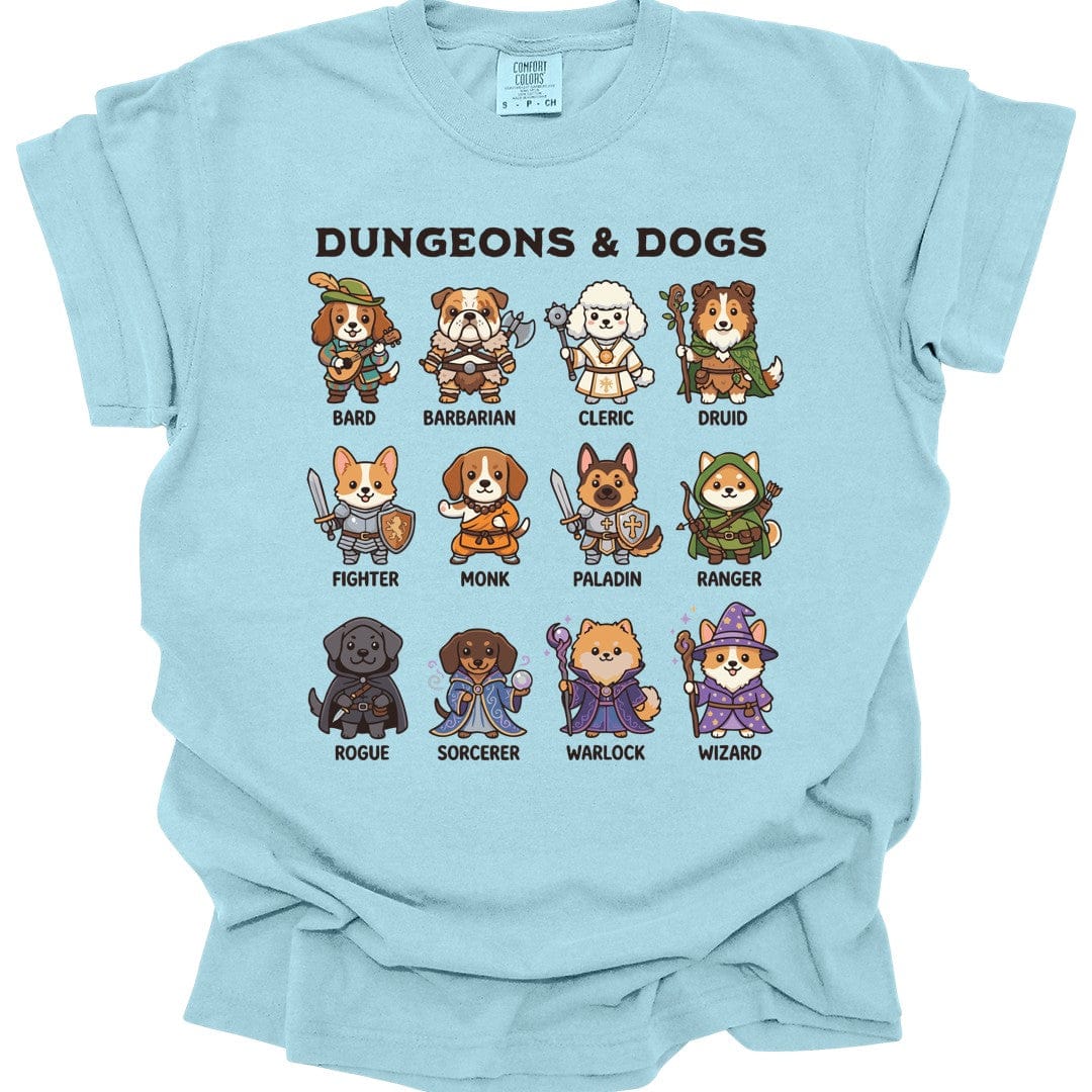 Printify T-Shirt Chambray / S Dungeons & Dogs T-shirt - Comfort Colors