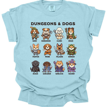 Printify T-Shirt Chambray / S Dungeons & Dogs T-shirt - Comfort Colors