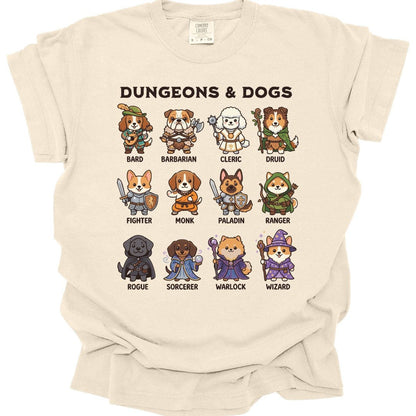 Printify T-Shirt Ivory / S Dungeons & Dogs T-shirt - Comfort Colors