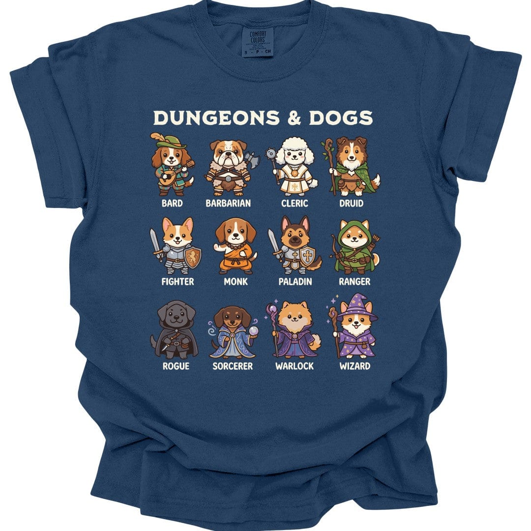 Printify T-Shirt True Navy / S Dungeons & Dogs T-shirt - Comfort Colors