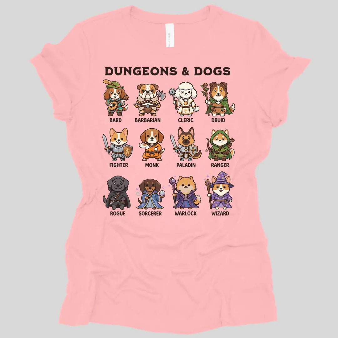 Printify T-Shirt Pink / S Dungeons & Dogs Women's T-shirt